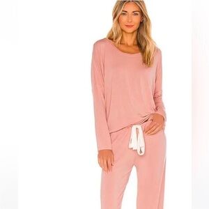 Eberjey Gisele Slouchy Lounge PJ Top Misty Rose Modal Medium